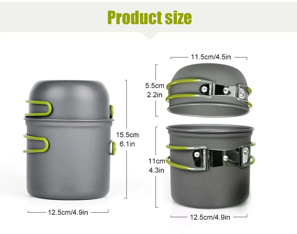 Camping Pot with Non-Stick Surface and Foldable Handle-Pot