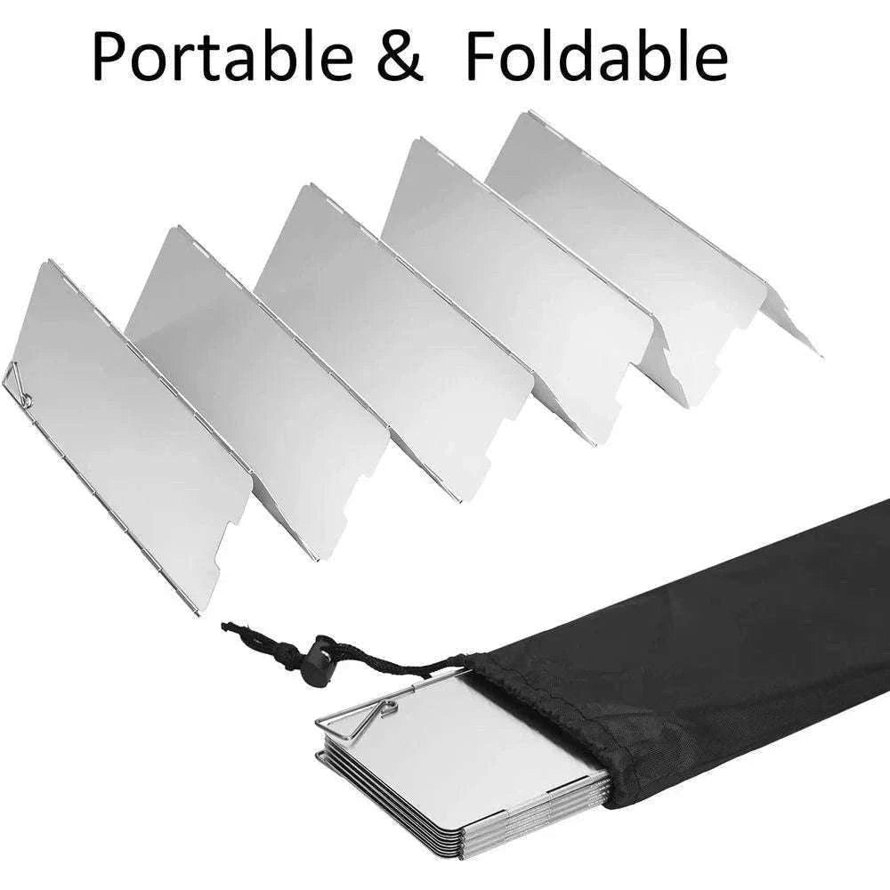 Camping Stove Wind Shield Aluminum Alloy for Stable Outdoor Cooking-8Pcs / CHINA