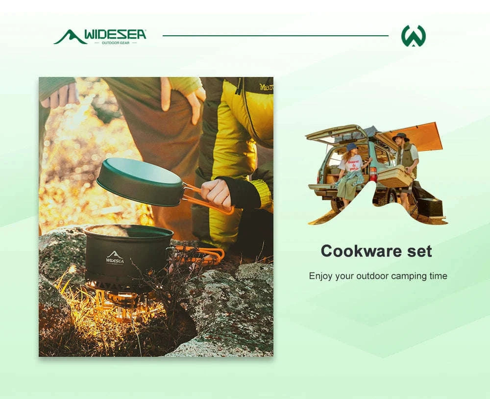 Camping Tableware Outdoor Cookware Set Pots Tourist kettle coffee cup filte Kitchen Equipment Gear Utensils Hiking Picnic Travel-WSC-108 / United States
