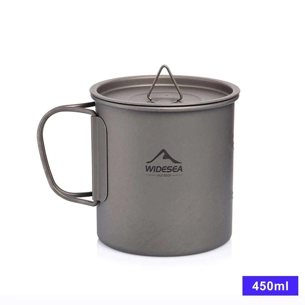 Camping Titanium Mug 0.6L-Titanium Cup 600ML / China Mainland