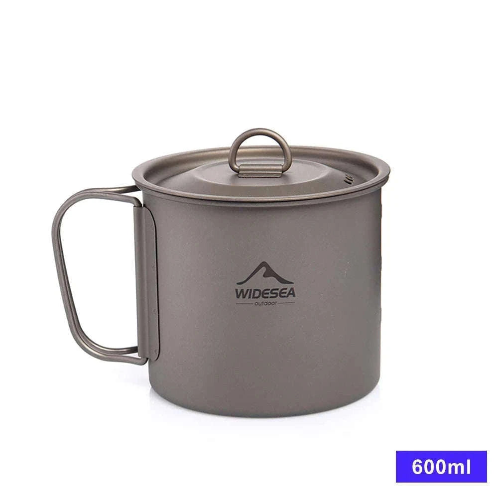 Camping Titanium Mug 0.6L-Titanium Cup 600ML / China Mainland