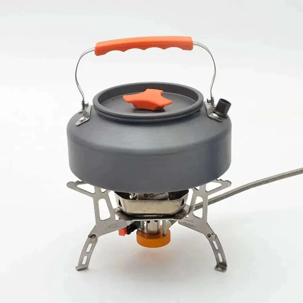 Camping Water Kettle Lightweight Aluminium Alloy 1.1L for Outdoor Travel Hiking Picnic-Dark Grey