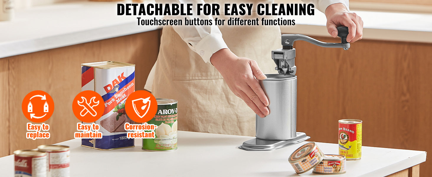 Commercial Manual Can Opener with Table Clamp & Adjustable Height