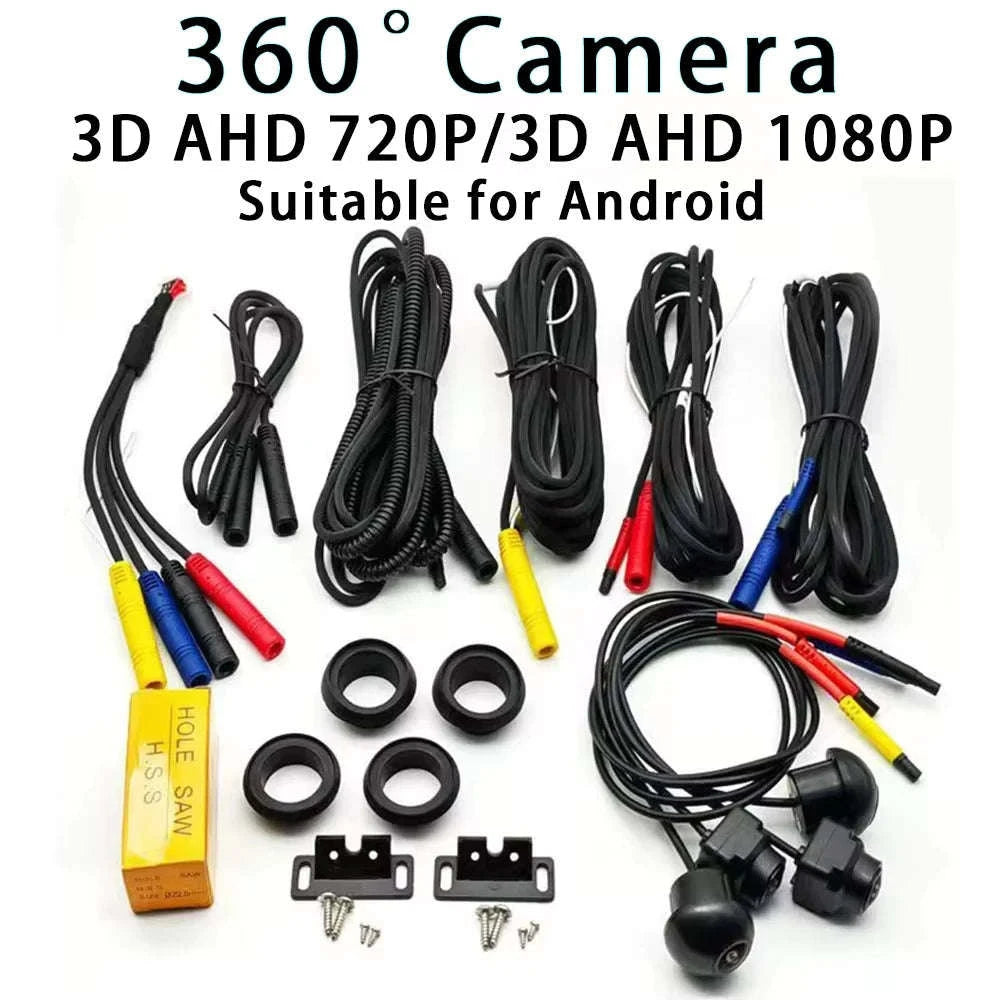 Car 360° Panoramic Camera System for Android Screens-3D 1080P
