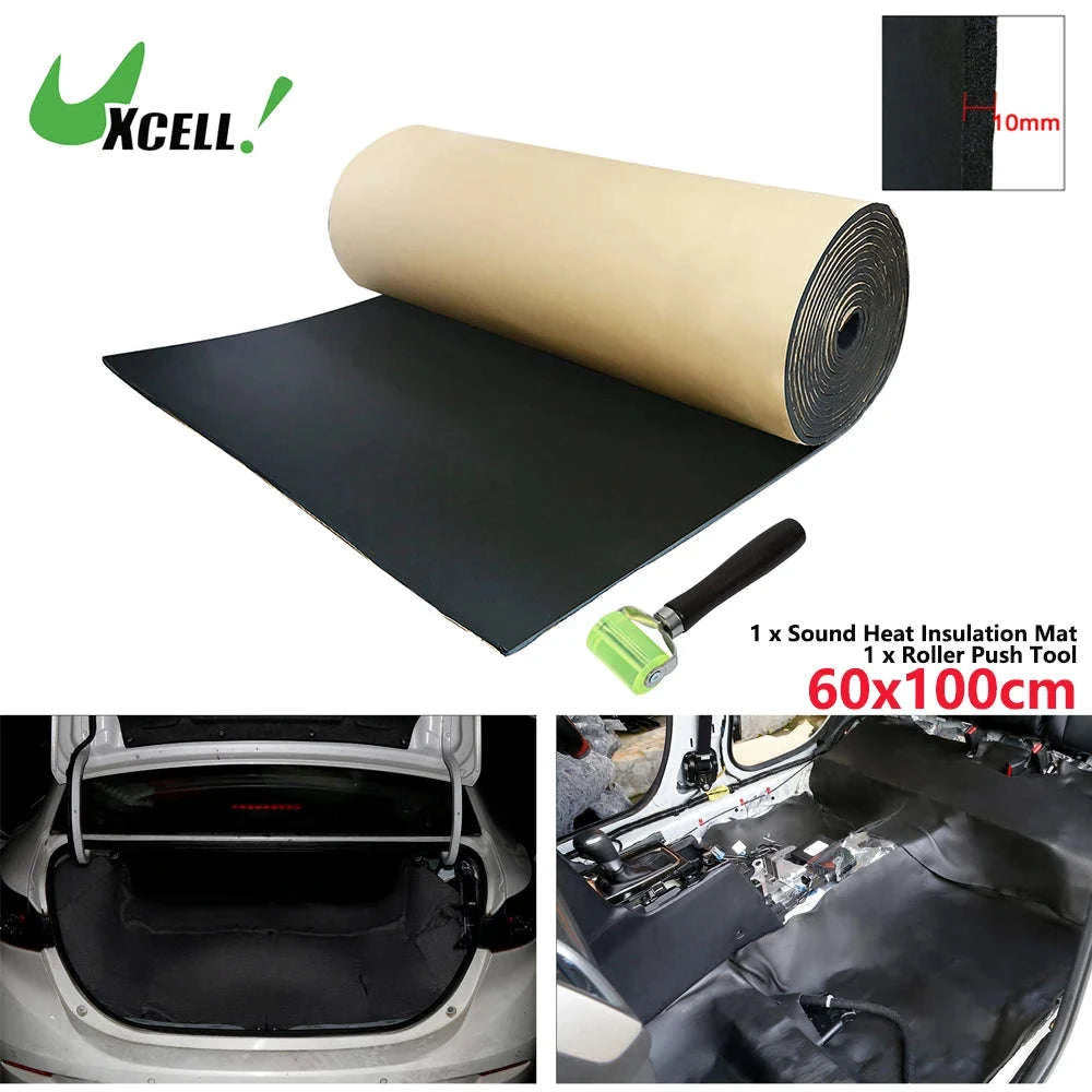 Car Acoustic Foam Sound Insulation Mat Black-5mmx200cmx50cm
