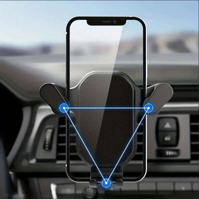 Car Air Vent Clip Phone Holder for 4.7-6.7 Inch Devices-black