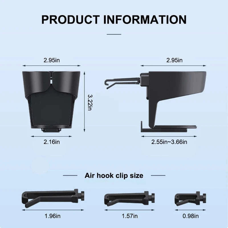Car Air Vent Cup Holder Adjustable Bottle Mount-1pc