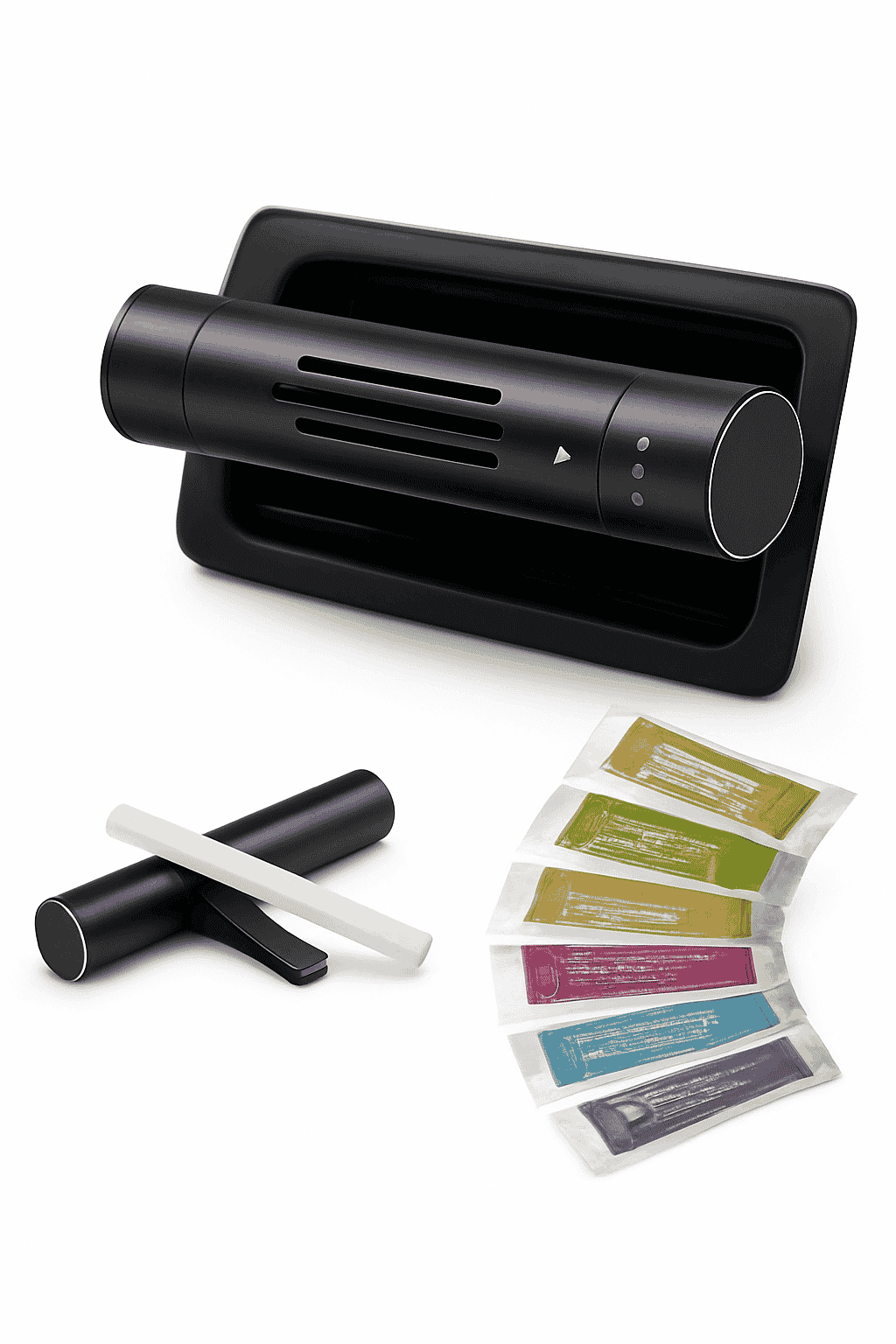 Car Air Vent Perfume Clip Set with Adjustable Fragrance Control-Red 8Pcs Set