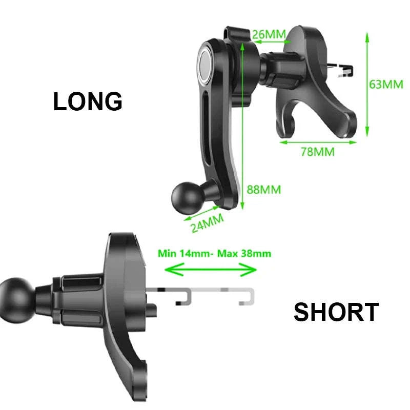 Car Air Vent Phone Holder Anti-Shake Adjustable Mount-Long style 1pc