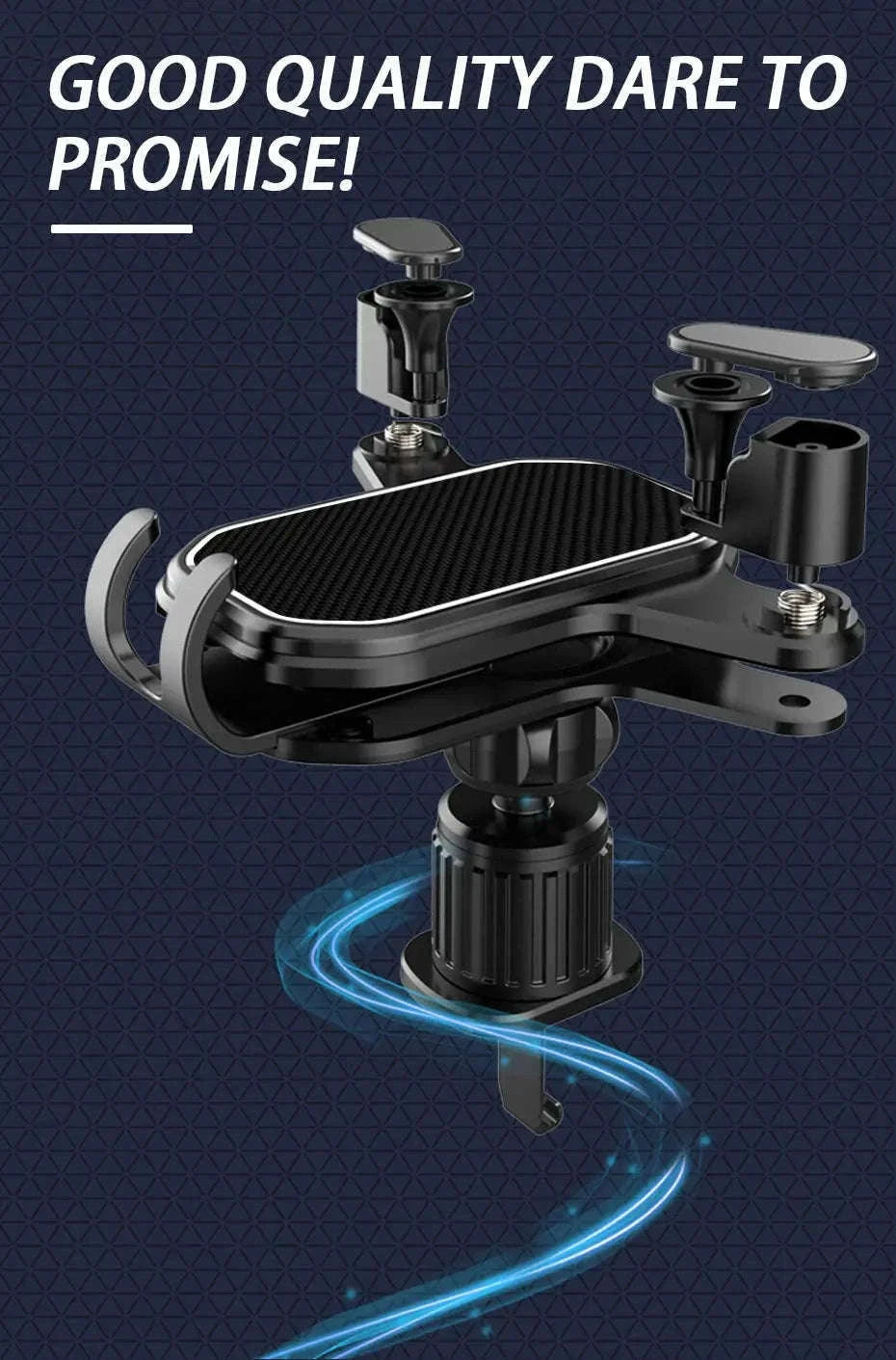 Car Air Vent Phone Holder Gravity Lock Hook Mount 360 Rotation-Long