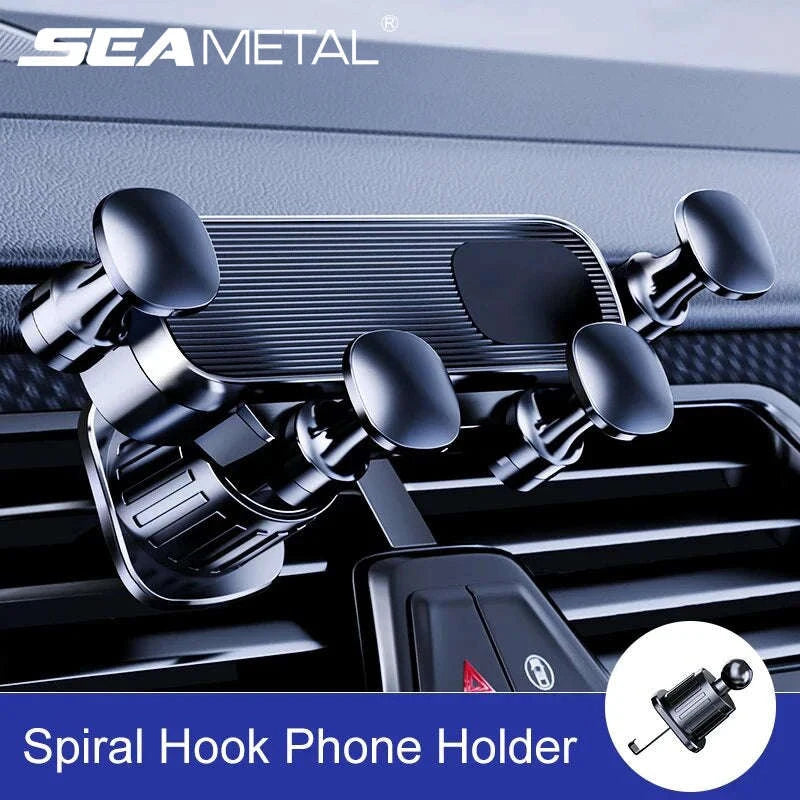 Car Air Vent Phone Holder Gravity Stable Telescopic Mini Mount-Long