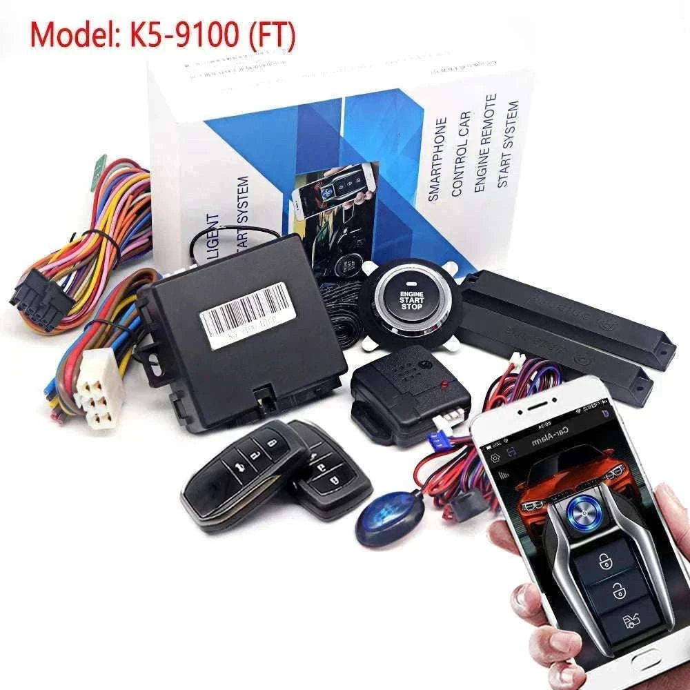 Car Alarm Keyless Entry & Remote Start System with Push Start-K5-9100(FT)