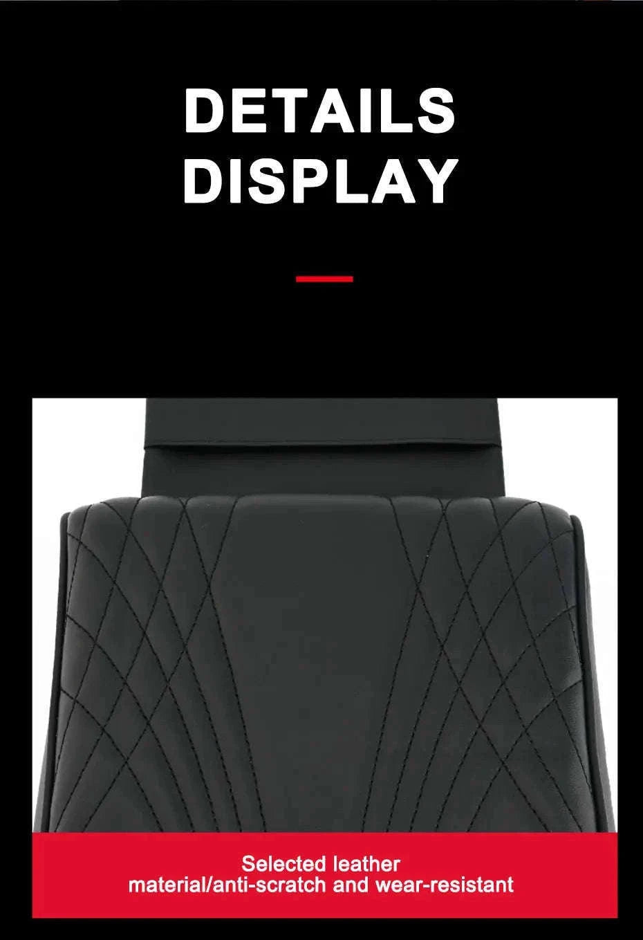 Car Armrest Cushion with Tissue Holder and Storage Pocket-Black