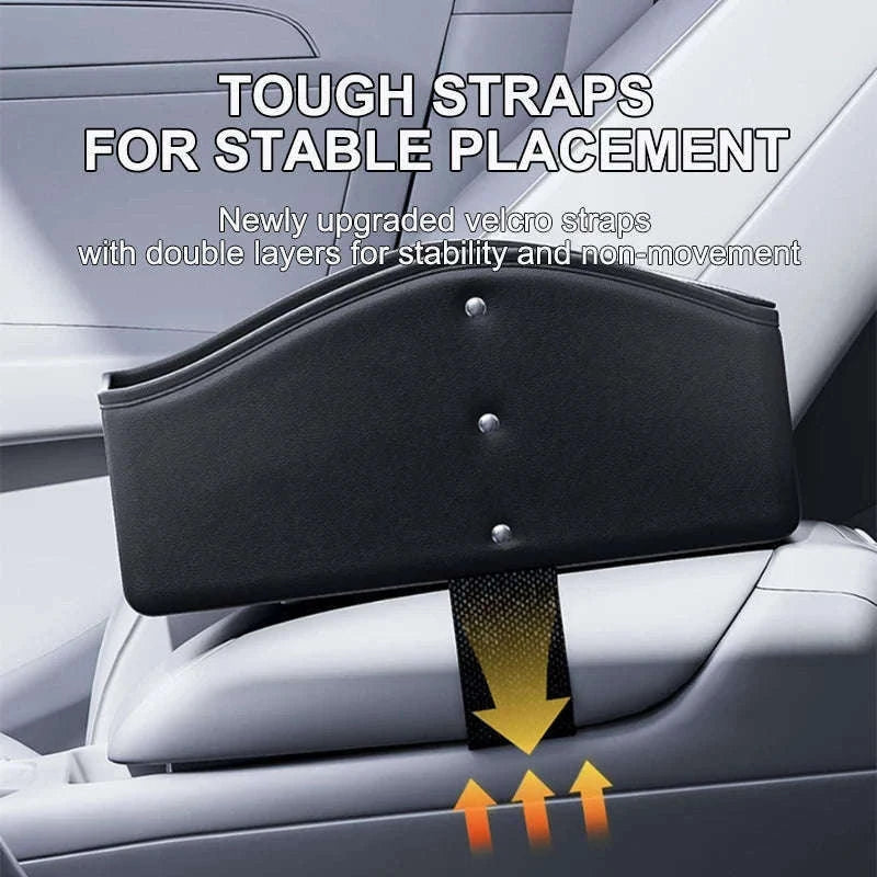 Car Armrest Storage Box with Tissue Holder-Red