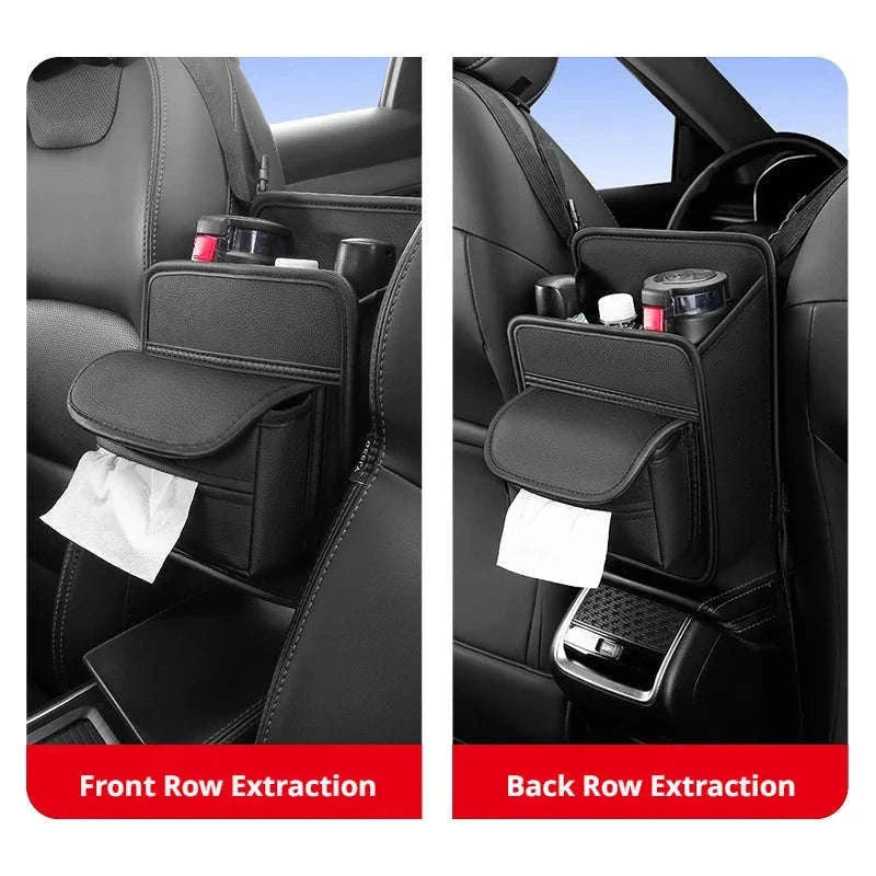 Car Back Seat Organizer Tissue Holder Storage Bag-1pc