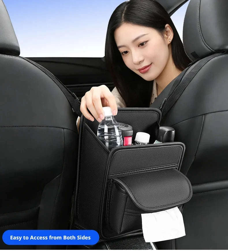 Car Back Seat Organizer Tissue Holder Storage Bag-1pc