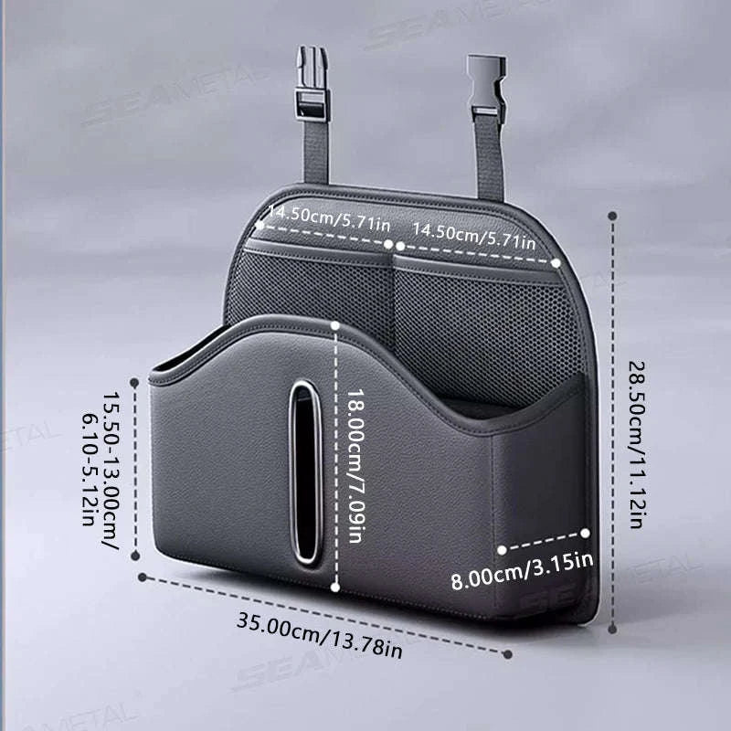 Car Back Seat Organizer with Tissue Holder-1pc