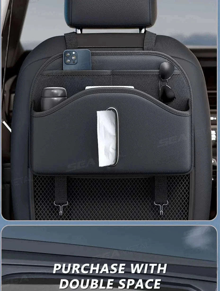 Car Back Seat Organizer with Tissue Holder-1pc