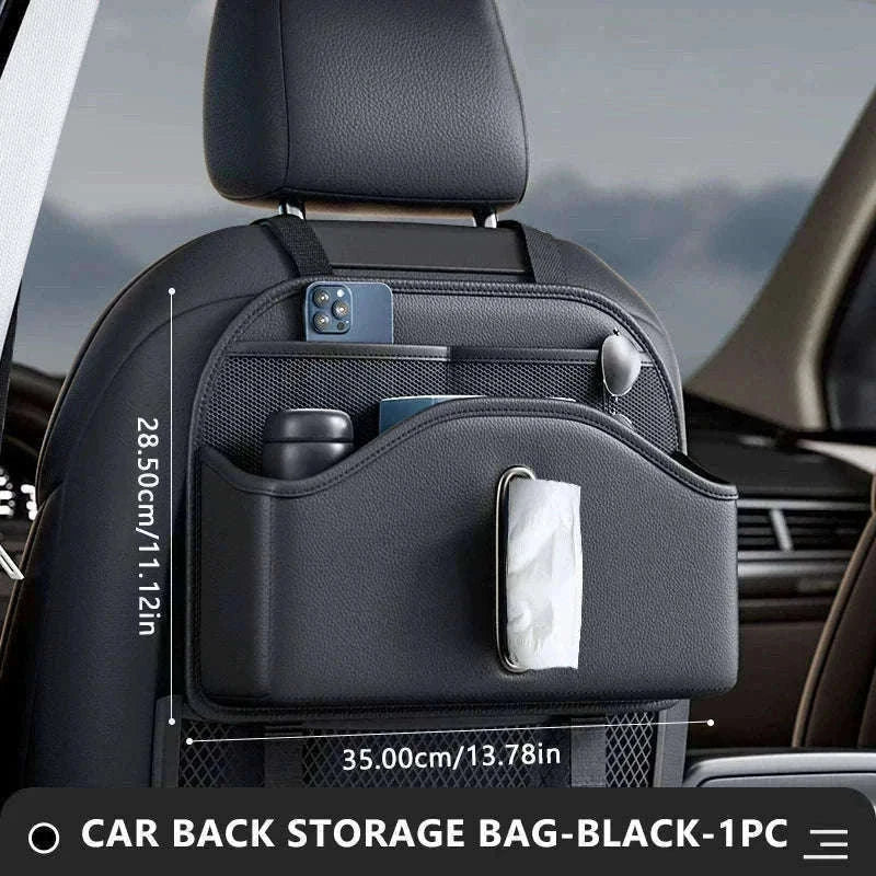 Car Back Seat Organizer with Tissue Holder-1pc