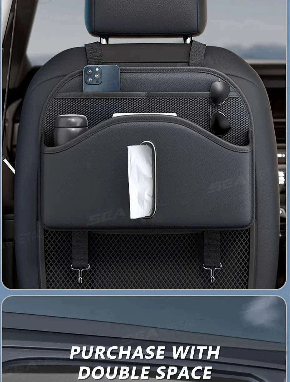 Car Back Seat Organizer with Tissue Holder-1pc