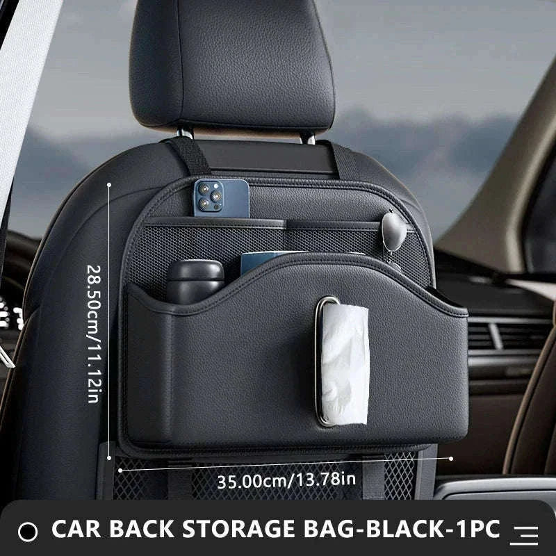 Car Back Seat Organizer with Tissue Holder-1pc
