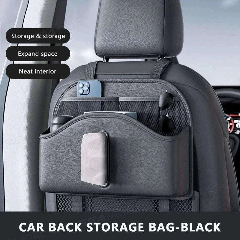 Car Back Seat Organizer with Tissue Holder-1pc