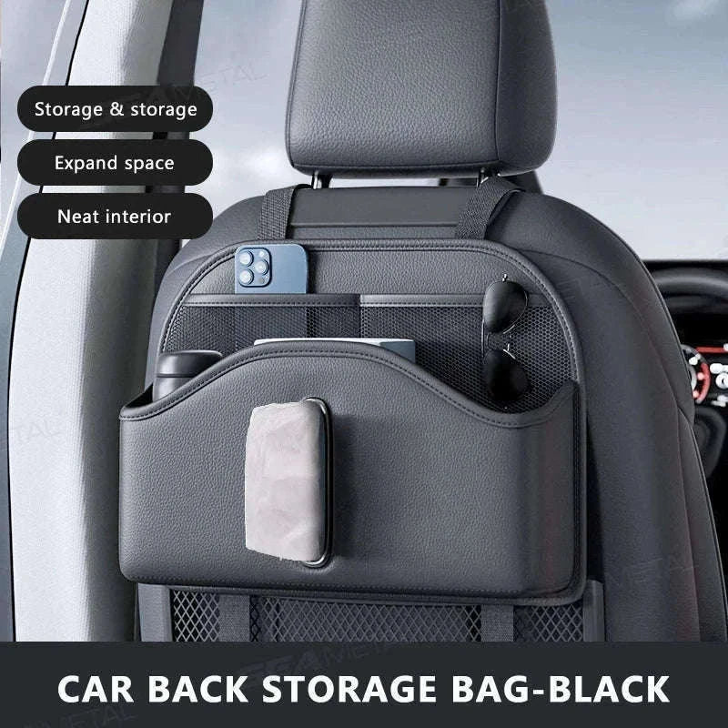 Car Back Seat Organizer with Tissue Holder-1pc