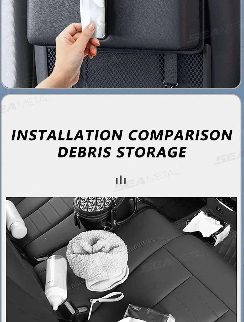 Car Back Seat Organizer with Tissue Holder-1pc