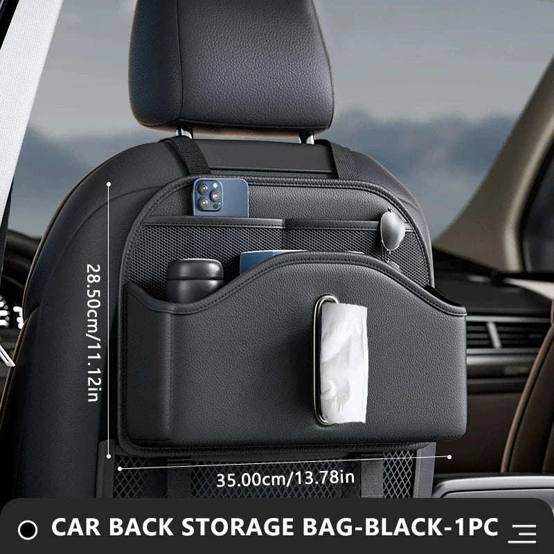 Car Back Seat Organizer with Tissue Holder-1pc