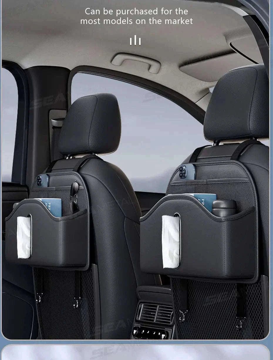Car Back Seat Organizer with Tissue Holder-1pc