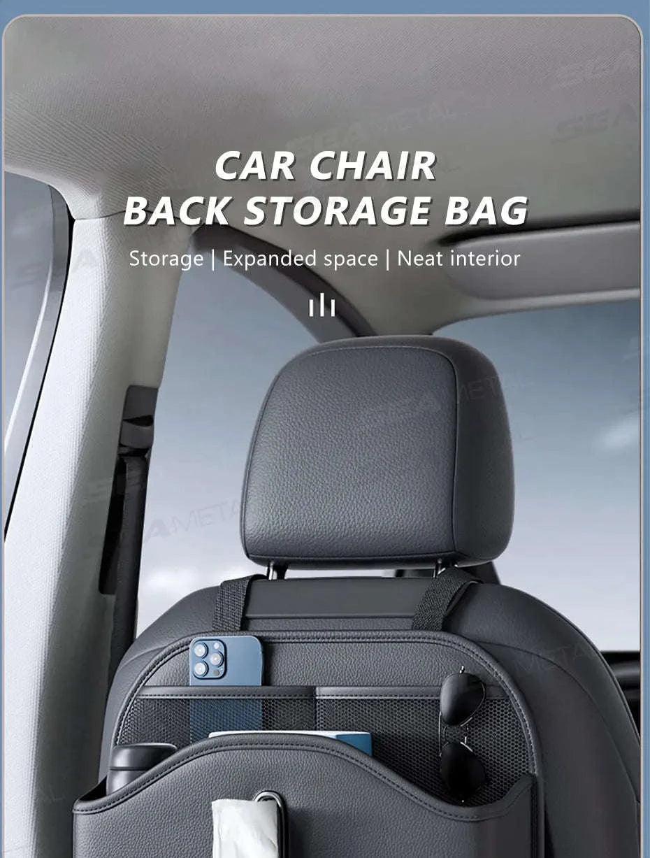 Car Back Seat Organizer with Tissue Holder-1pc