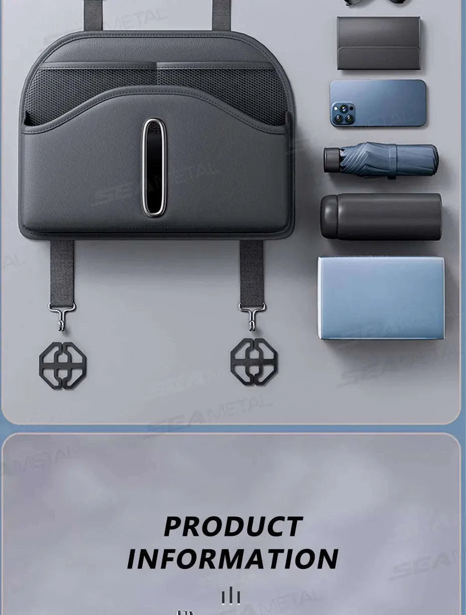 Car Back Seat Organizer with Tissue Holder-1pc