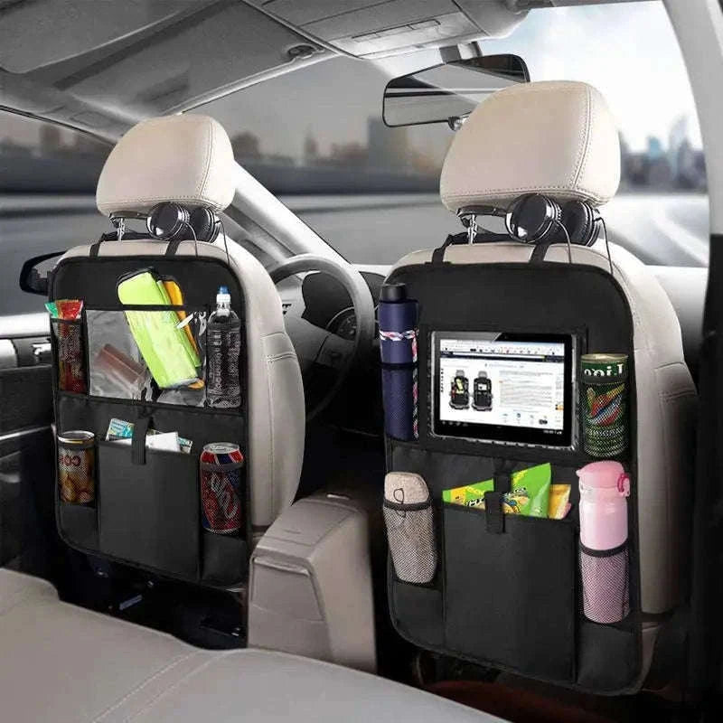 Car Backseat Organizer with Tablet Holder and Storage Pockets-Upgraded 1PC