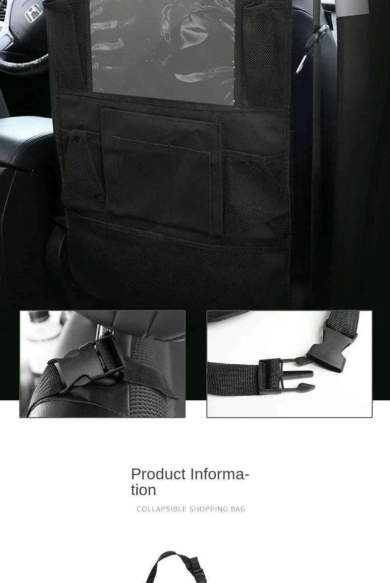 Car Backseat Organizer with Tablet Holder and Storage Pockets-Upgraded 1PC