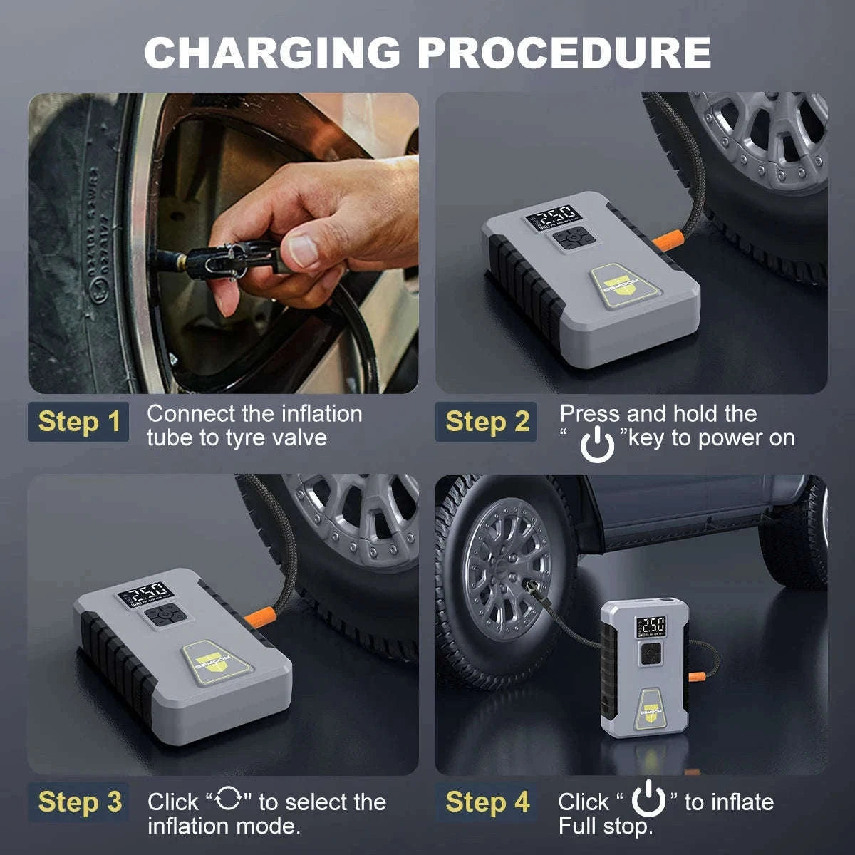 Car Battery Jump Starter with Digital Display-6000mah / UNITED KINGDOM