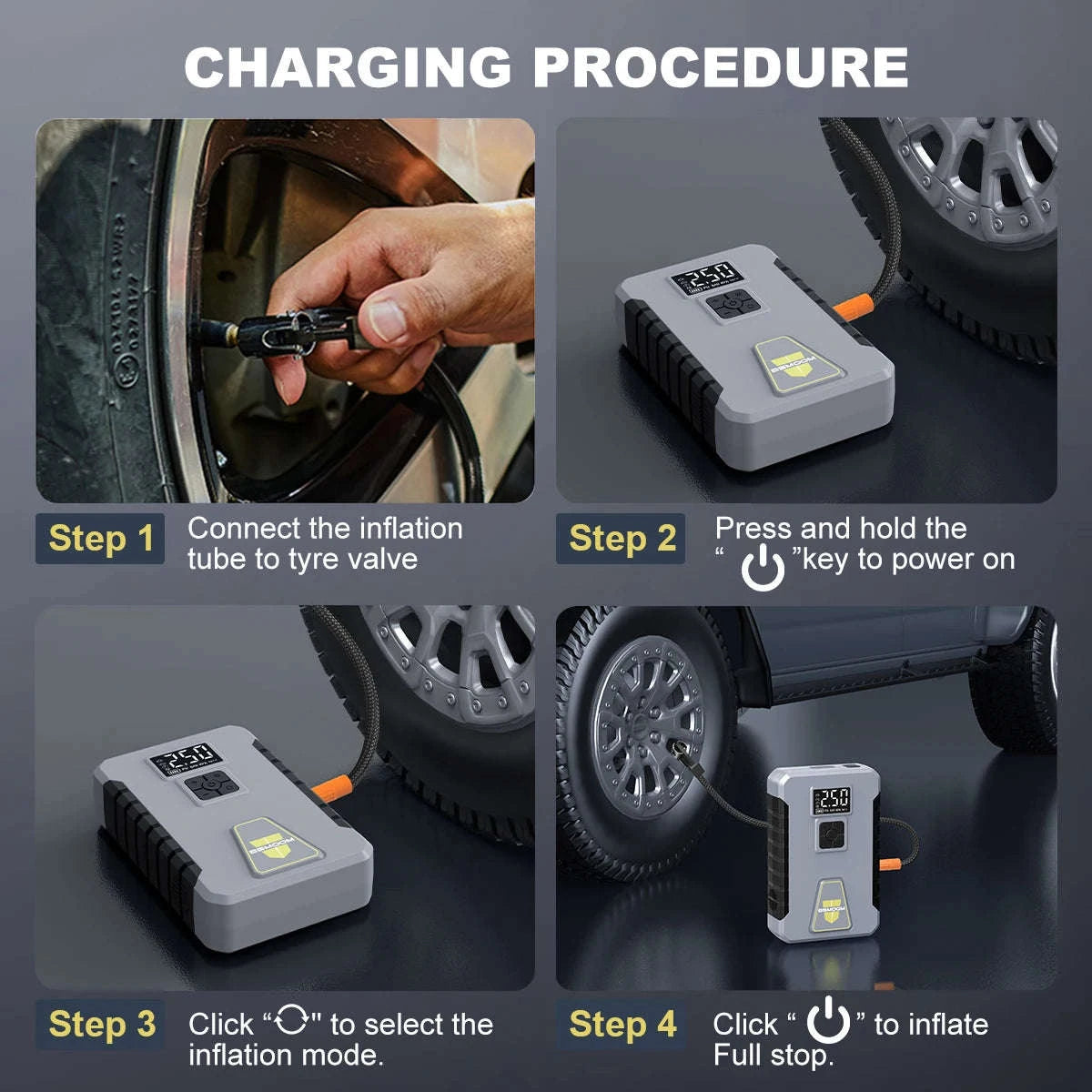 Car Battery Jump Starter with Digital Display Portable Booster-6000mah / United States