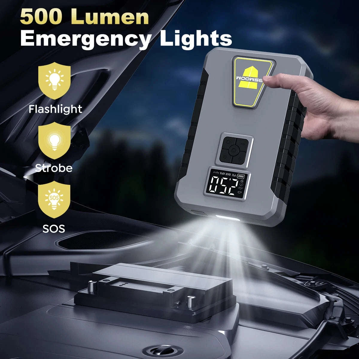 Car Battery Jump Starter with Digital Display Portable Booster-6000mah / United States