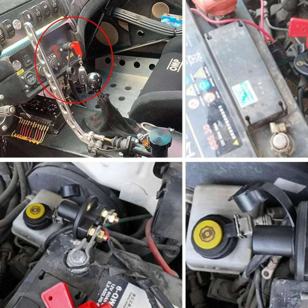 Car Battery Kill Switch with Red Key for Power Control-Red