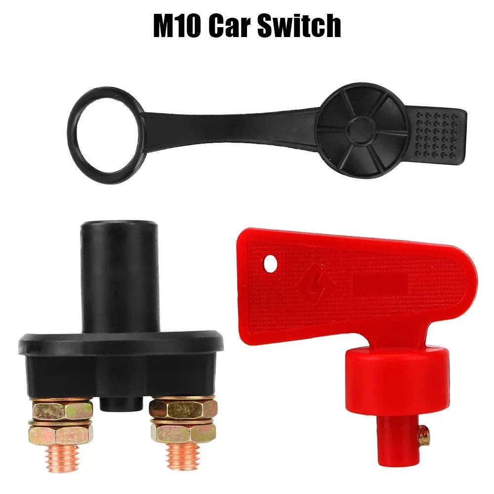Car Battery Kill Switch with Red Key for Power Control-Red