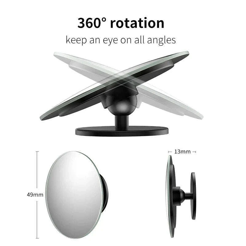 Car Blind Spot Mirror 2pcs 360° Wide Angle HD Convex Glass-Glass