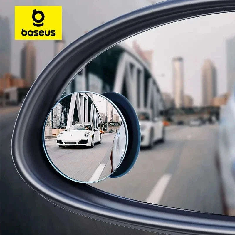 Car Blind Spot Mirror 2pcs 360° Wide Angle HD Convex Glass-Glass