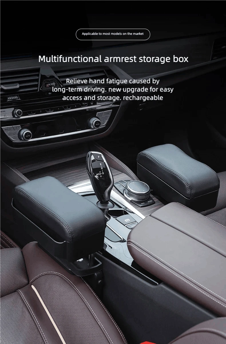 Car Central Handrail Armrest Pad-Dark Grey