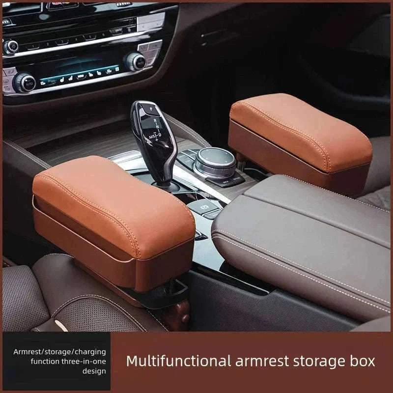 Car Central Handrail Armrest Pad-Dark Grey