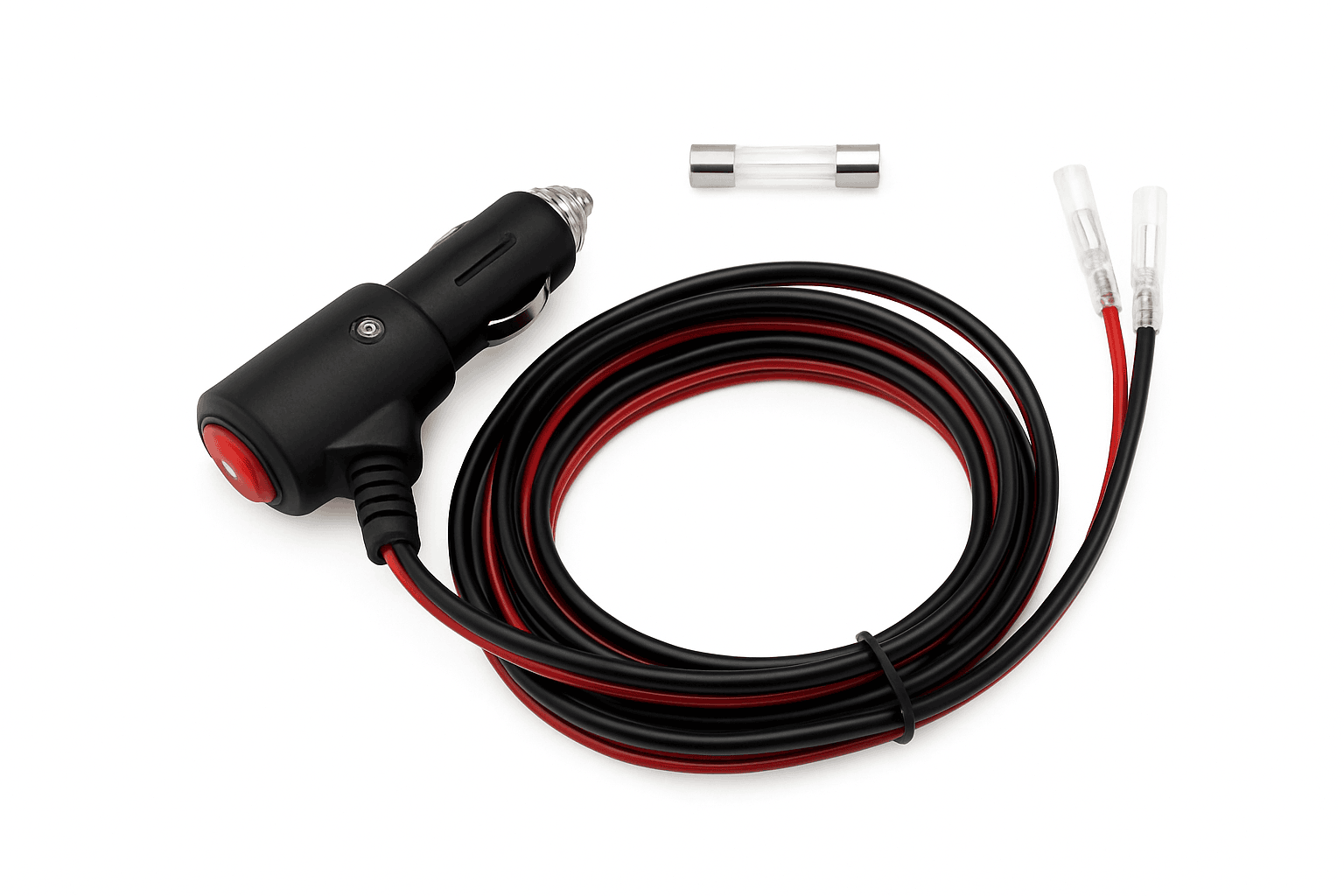 Car Cigarette Lighter Extension Cord with On/Off Switch-Black-S-6FT