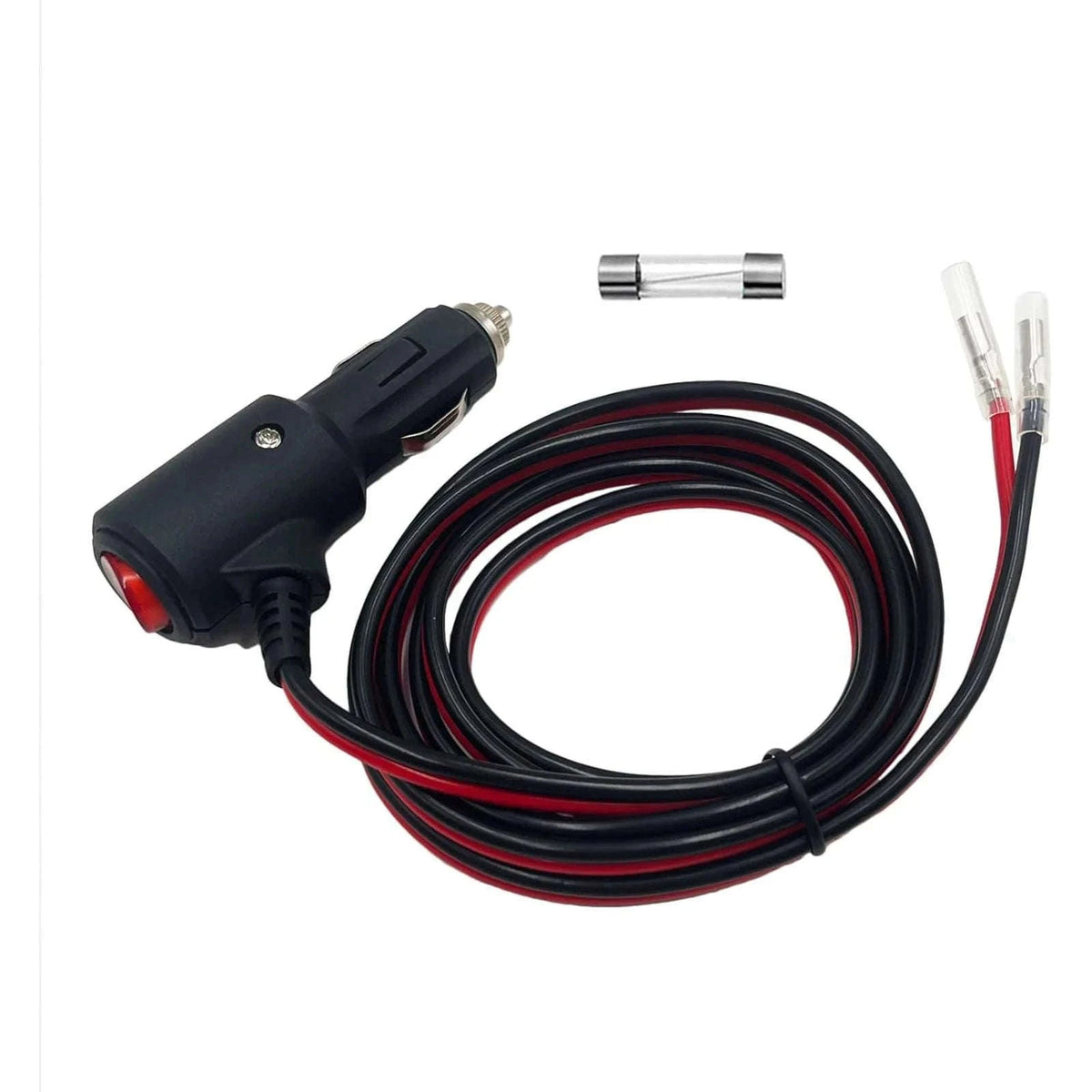 Car Cigarette Lighter Extension Cord with On/Off Switch-Black-S-6FT