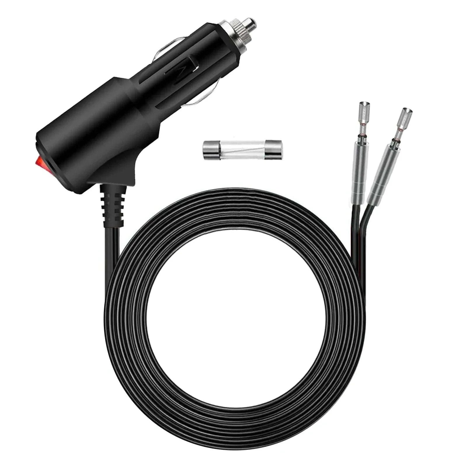 Car Cigarette Lighter Extension Cord with On/Off Switch-Black-S-6FT