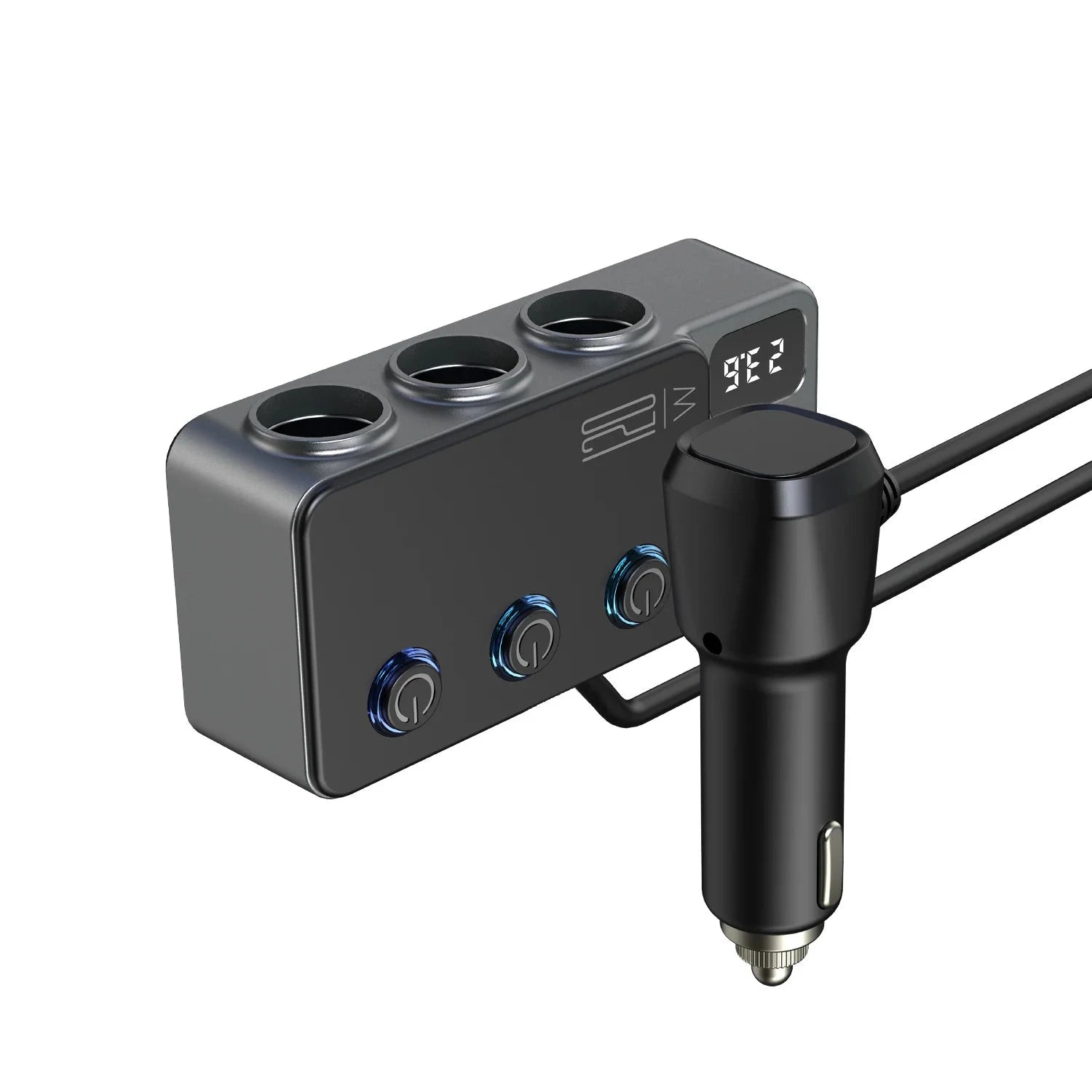 Car Cigarette Lighter Splitter Adapter with Multi-Port USB Charging-B