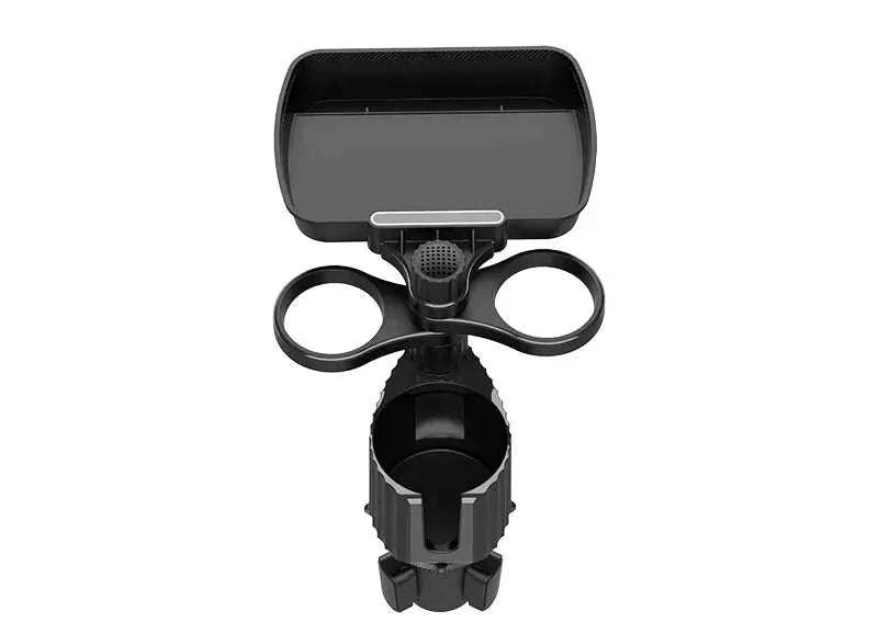 Car Cup Holder Expander Tray with Detachable Tray-Black