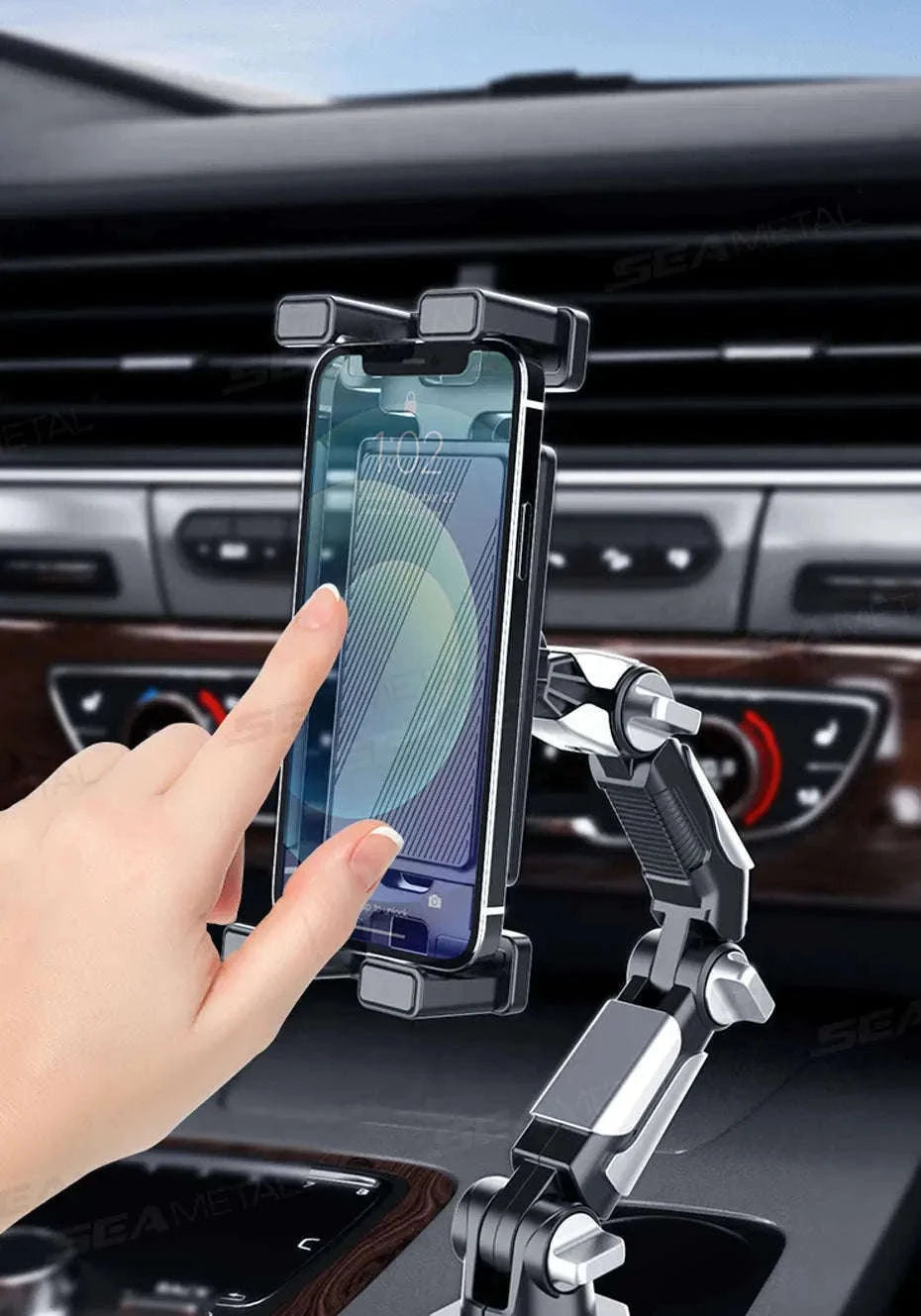 Car Cup Holder Phone Mount Adjustable Base 360-Degree Rotation-1pc