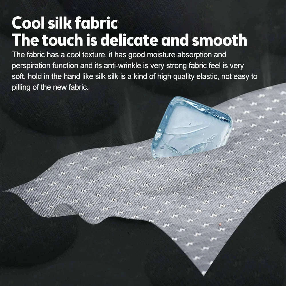 Car Cushion Summer Cool Ice Silk Seat Cover-black